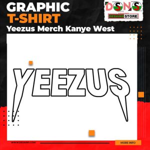Yeezus Outline T-Shirt | Bold Kanye West Merch for Streetwear Enthusiasts