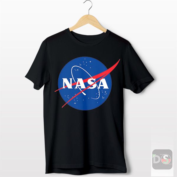 Beyond Earth NASA Space Center Symbol Graphic Black T-Shirt