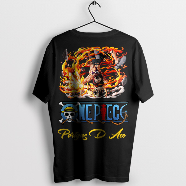 Flames Portgas D Ace Exclusive Edition Graphic Back Side T-Shirt