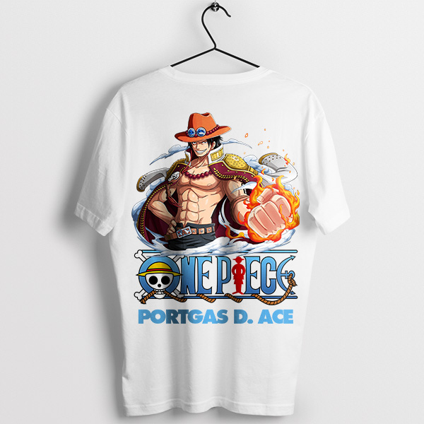 Heatwave Ace Devil Fruit One Piece Hunger White T-Shirt