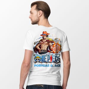 Heatwave Ace Devil Fruit One Piece White T-Shirt