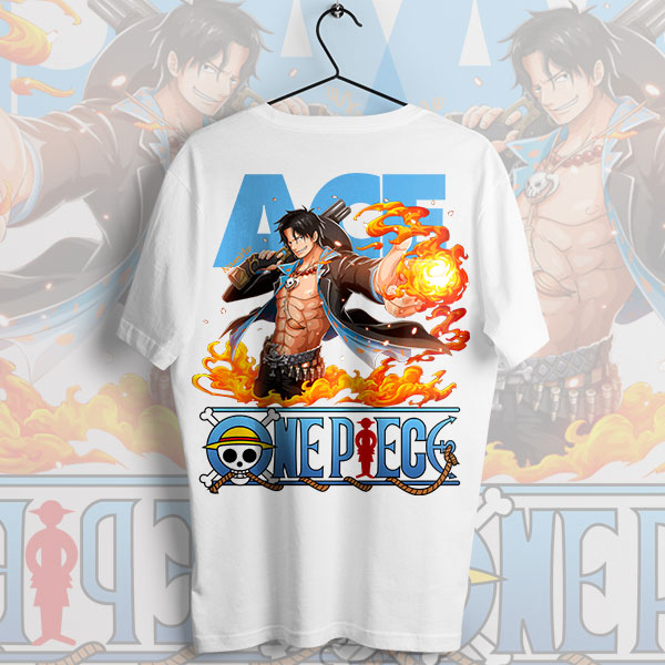 One Piece Blazing Blades Ace's Fire Sword Hunger T-Shirt