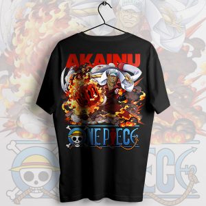 Feel the Heat Akainu One Piece Graphic Black Hunger T-Shirt