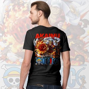 Feel the Heat Akainu One Piece Graphic Black T-Shirt