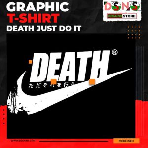 Death Just Do It Graphic Japanese Nike Graphic T-Shirt