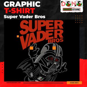 Epic Super Vader Bros Graphic T-Shirt - Star Wars Mario Parody Tee