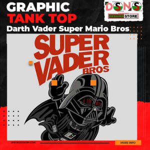 Super Epic Vader Mario Bros Gaming Parody Graphic Tank Top