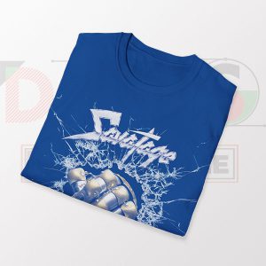 Night Power Breakthrough Metal Folded Blue T-shirt - Savatage