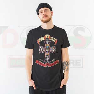 Classic Appetite for Destruction T-Shirt – Guns N’ Roses Cross & Skulls