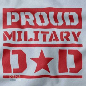 Fathers Day closeup T-shirt - Proud Military Dad Independence