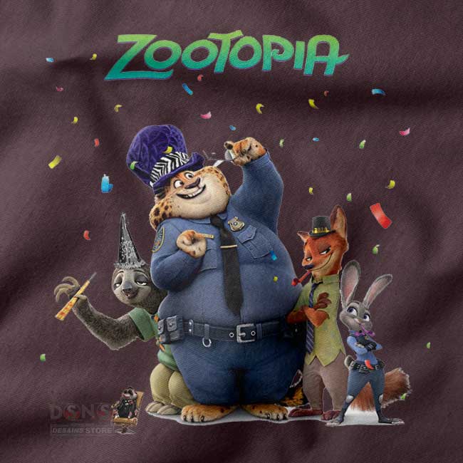 Funny Zootopia Cartoon Character Tee for Disney Fans