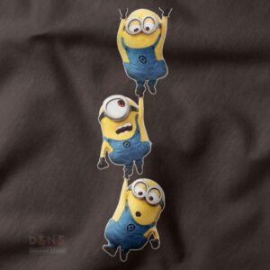 Cute 3 Minions cartoon movie graphic tee