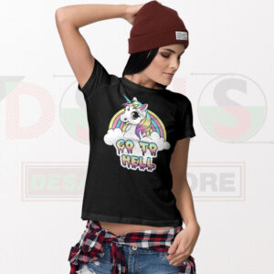 Cute sarcastic unicorn quote tee in streetwear style