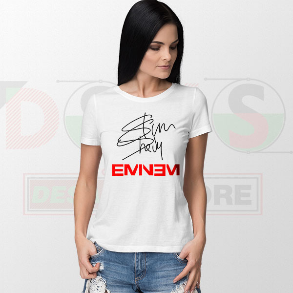 Eminem signature logo graphic t-shirt streetwear style