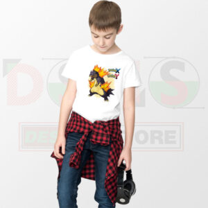 Mega Typhlosion combat stance Pokémon graphic T-shirt