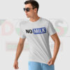 No Milk funny quote T-shirt minimalist design