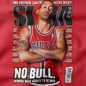Derrick Rose No Bulls T Shirt Slam Cover - DESAINS STORE