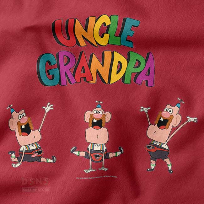 Retro Uncle Grandpa character tee with bold cartoon print