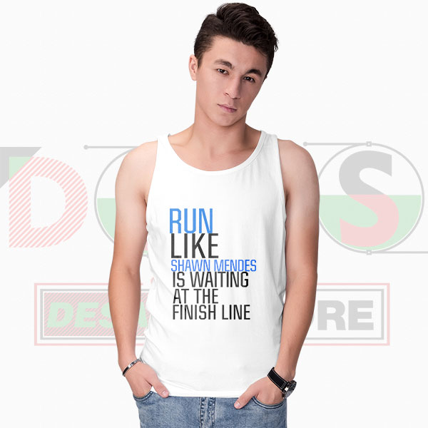 Run Like Shawn Mendes motivational workout tank top