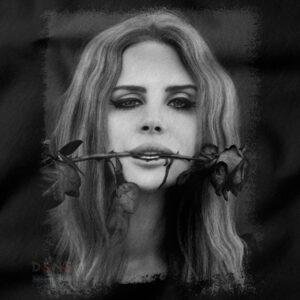 Vintage Lana Del Rey inspired roses mouth tee