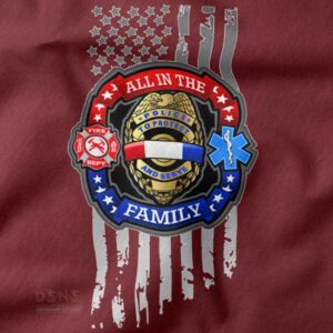 First responder tribute graphic crewneck sweatshirt