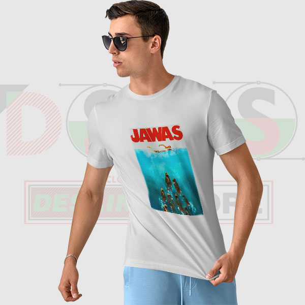 Funny Jawas Jaws T-Shirt – Star Wars Movie Parody Tee