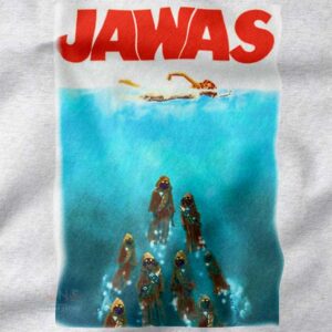 Funny sci-fi shark movie mashup crewneck sweatshirt