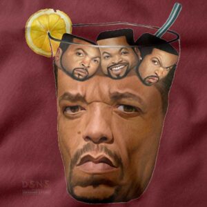 Hip hop inspired Ice T Ice Cube parody shirt