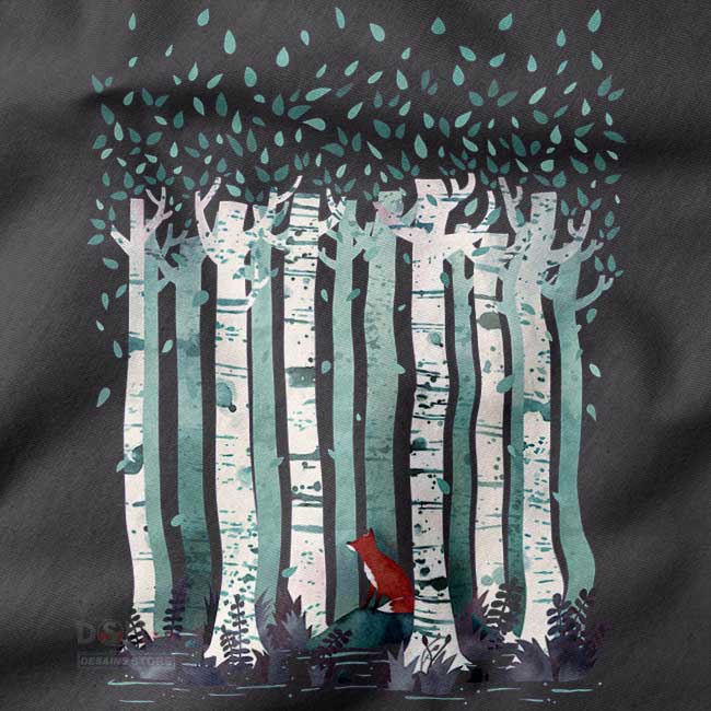 Minimal woodland inspired streetwear tee