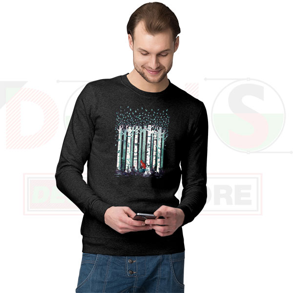 The Birches Sweatshirt – Minimal Forest Aesthetic Crewneck