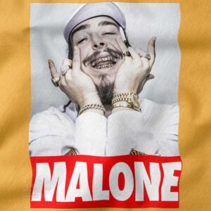 American rapper Post Malone graphic tee streetwear outfit