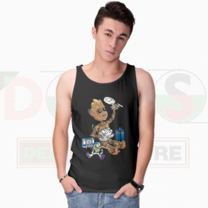 Baby Groot and His Galaxy Toys Tank Top