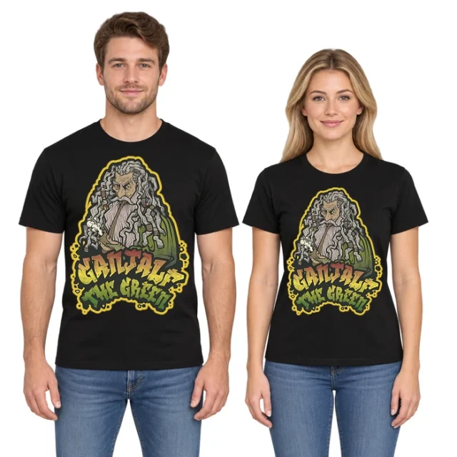 Ganjalf The Green Wizard Smoking Pipe T-Shirt