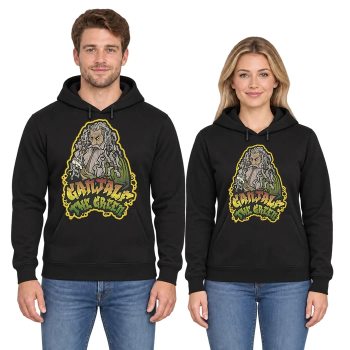 Ganjalf The Green Wizard Smoking Pipe Hoodie