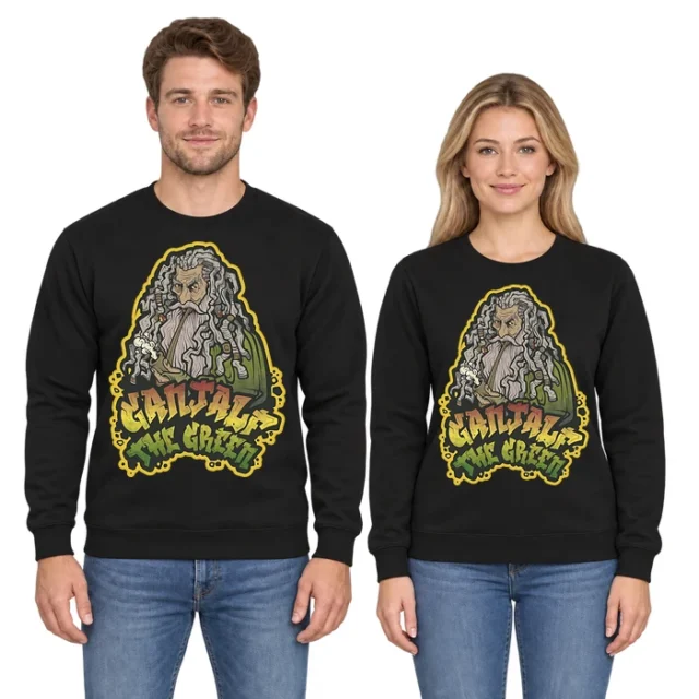Ganjalf The Green Wizard Smoking Pipe T-Shirt