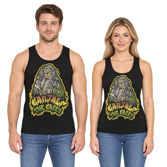 Ganjalf The Green Wizard Smoking Pipe Tank Top