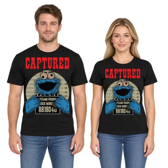 Captured Monster Mugshot Parody T-Shirt