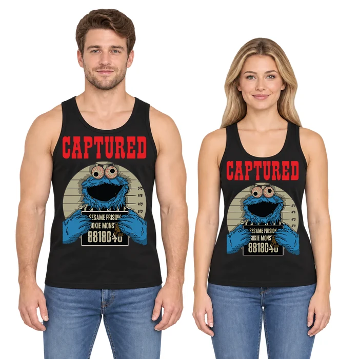 Captured Monster Mugshot Parody Tank Top